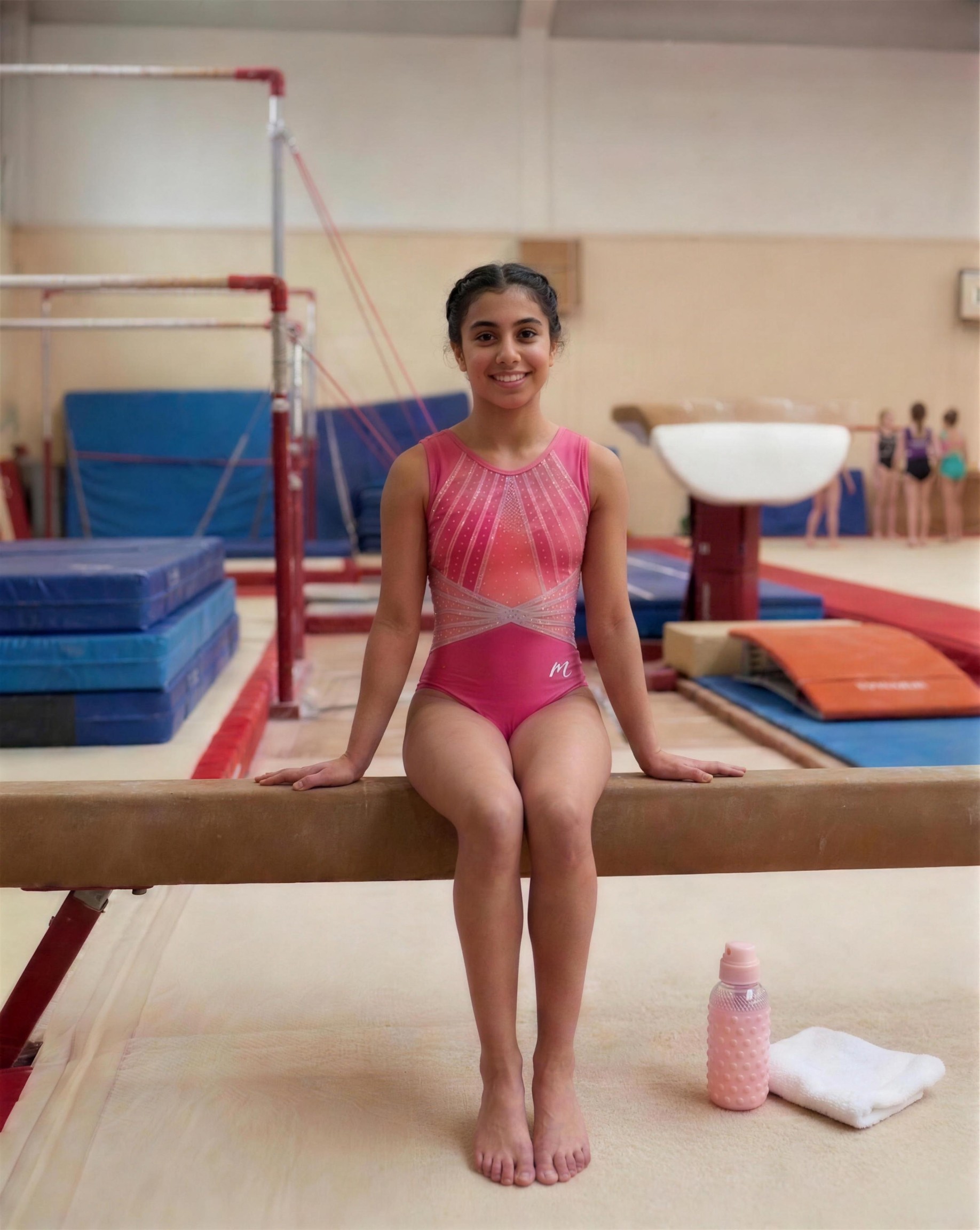 Gymnast in a Modevant leotard